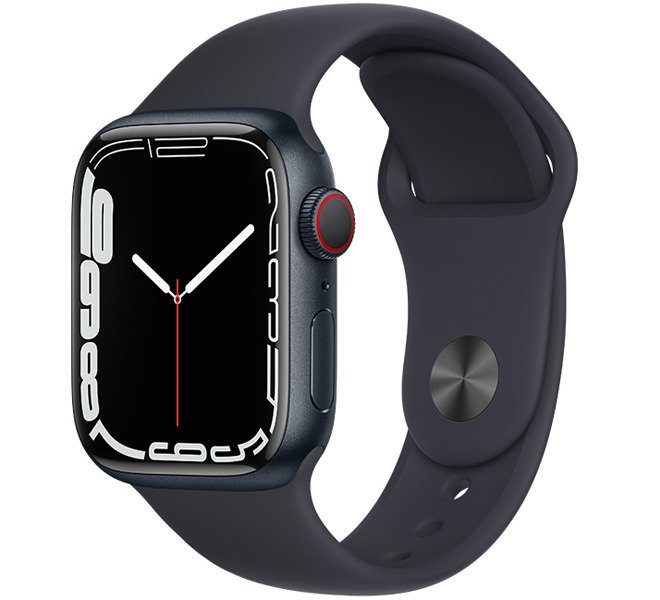 Apple Watch 7 45mm (4G) Dây cao su Đen - Chính hãng (MKJP3VN/A)