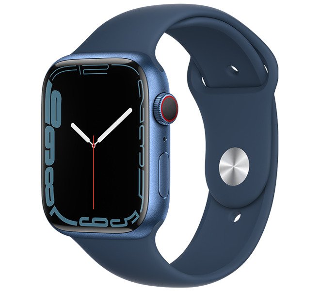 Apple Watch 7 45mm (4G) Dây cao su Xanh dương - Chính hãng (MKJT3VN/A)