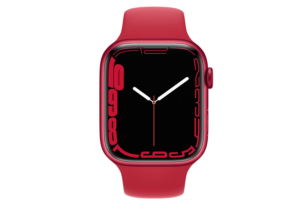Apple Watch 7 45mm (GPS) Dây cao su Đỏ - Chính hãng (MKN93VN/A)