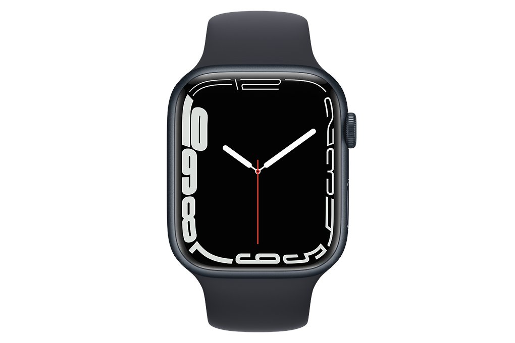 Apple Watch 7 45mm (GPS) Dây cao su Đen - Chính hãng (MKN53VN/A)