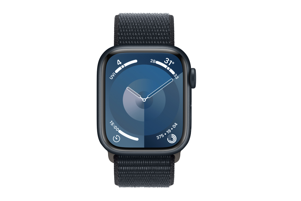 Apple Watch S9 GPS 41mm viền nhôm dây vải màu đen midnight