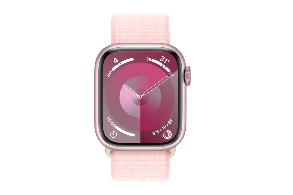 Apple Watch S9 GPS 41mm viền nhôm dây vải màu Hồng
