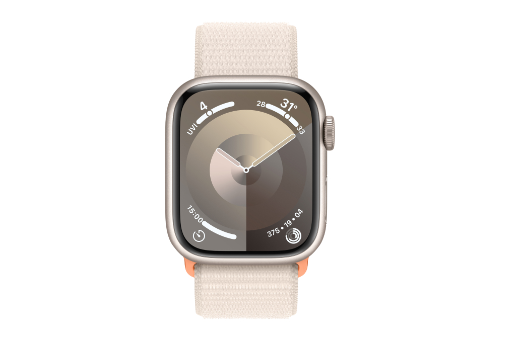 Apple Watch S9 GPS 41mm viền nhôm dây vải  màu Trắng Starlight