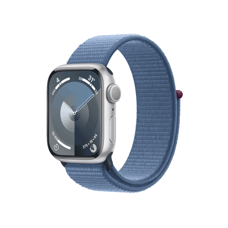 Apple Watch S9 GPS 41mm viền nhôm dây vải màu Xanh Winter Blue