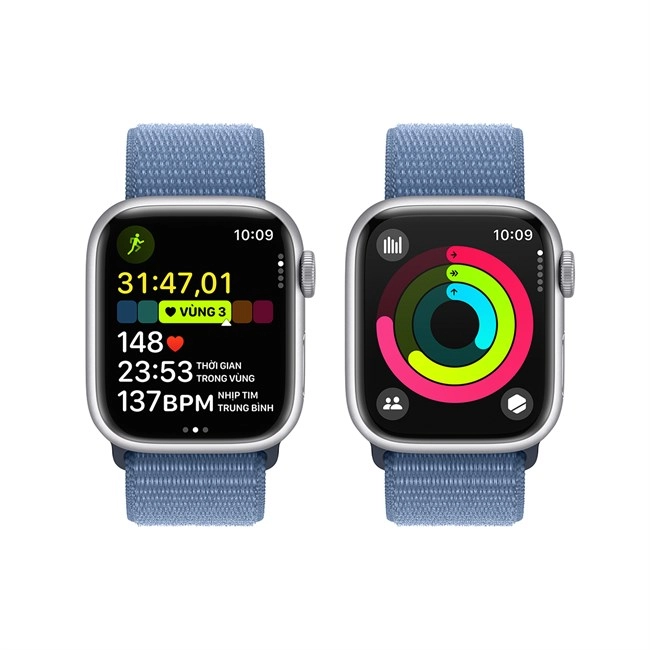 Apple Watch S9 GPS 45mm viền nhôm dây vải màu xanh winter sport