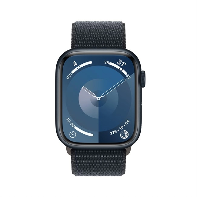Apple Watch S9 GPS + Cellular 41mm viền nhôm dây vải màu đen midnight