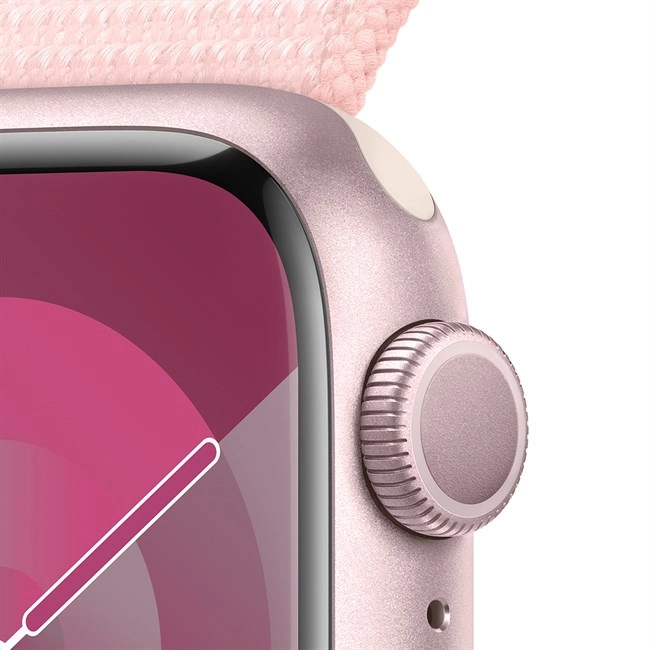 Apple Watch S9 GPS + Cellular 41mm viền nhôm dây vải màu hồng