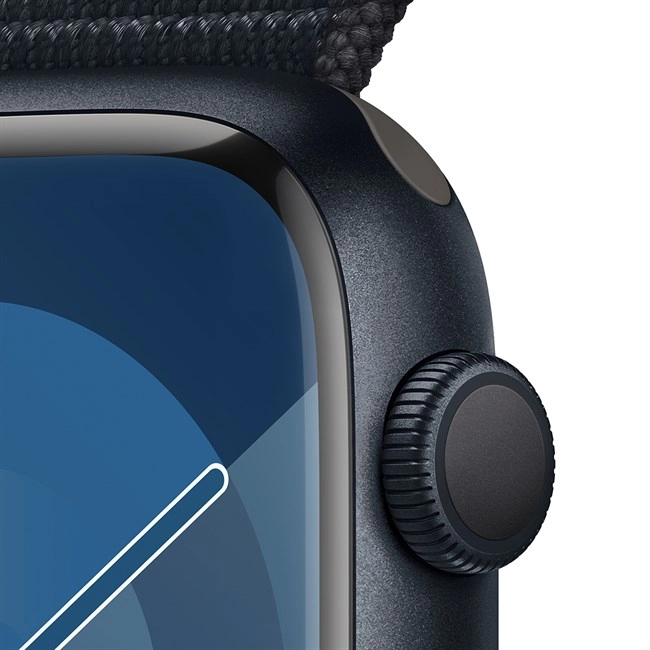 Apple Watch S9 GPS + Cellular 45mm viền nhôm dây vải màu đen midnight