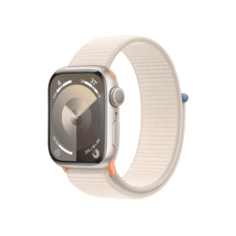 Apple Watch S9 GPS + Cellular 45mm viền nhôm dây vải màu trắng starlight