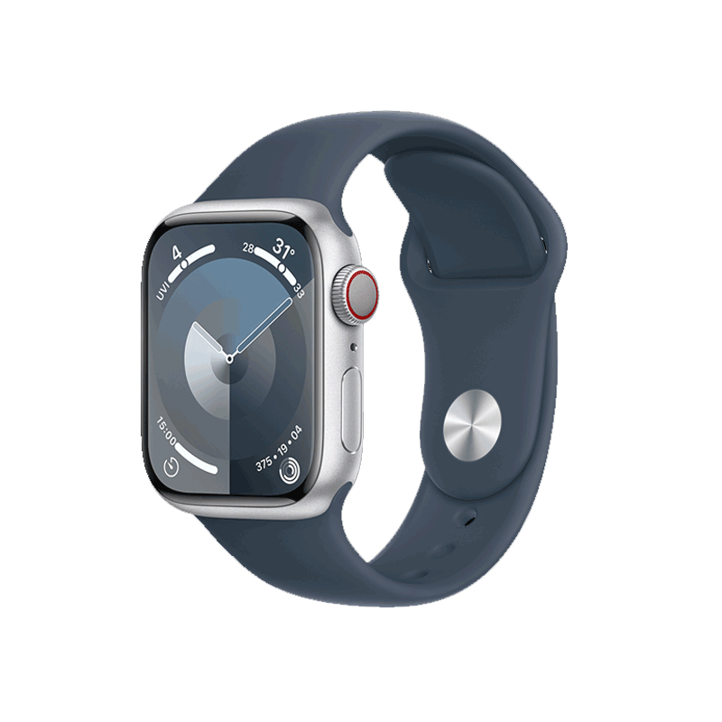 Apple Watch S9 LTE 41mm viền nhôm dây silicone Bạc 