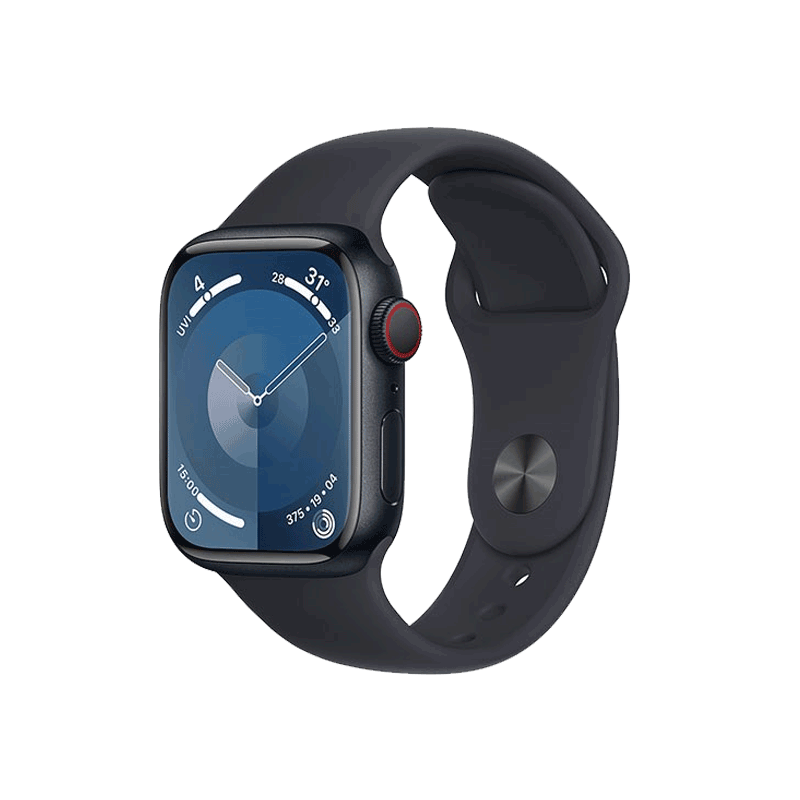 Apple Watch S9 LTE 45mm viền nhôm dây silicone Đen Midnight