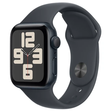 Apple Watch SE 2 2024 40mm (4G) Viền Nhôm Dây Cao Su M/L Đen MXGD3SA/A