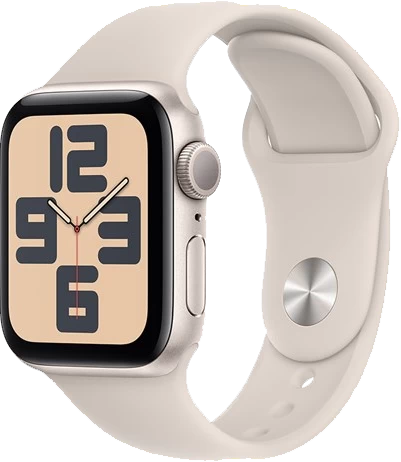 Apple Watch SE 2 2024 44mm (4G) Viền Nhôm Dây Cao Su S/M Bạc MXGP3SA/A