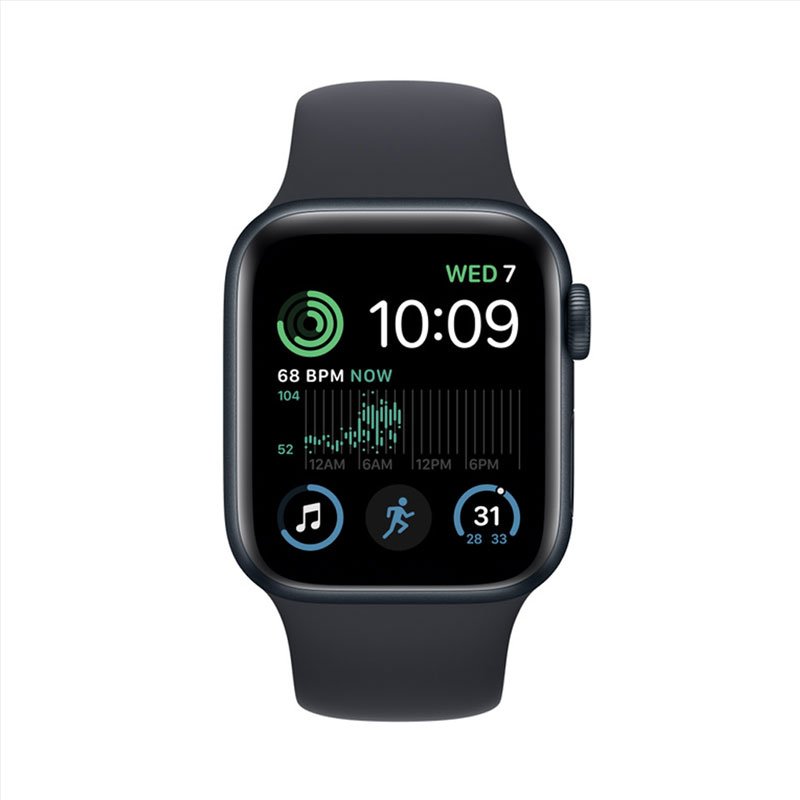 Apple Watch SE 2 GPS 44mm dây cao su đen (MNK03VN/A)