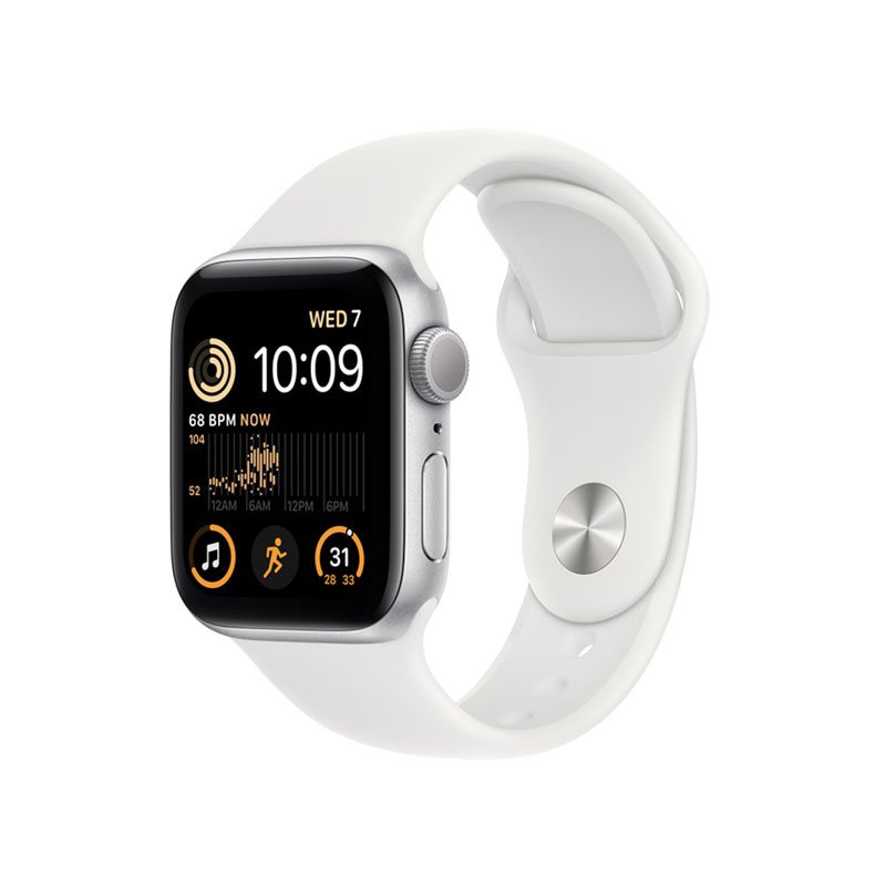 Apple Watch SE 2022 GPS 44mm dây cao su trắng (MNK23VN/A)
