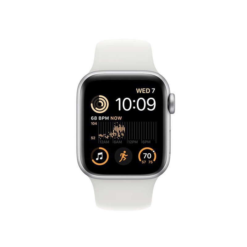 Apple Watch SE 2022 GPS + Cellular 44mm dây cao su trắng (MNQ23VN/A)