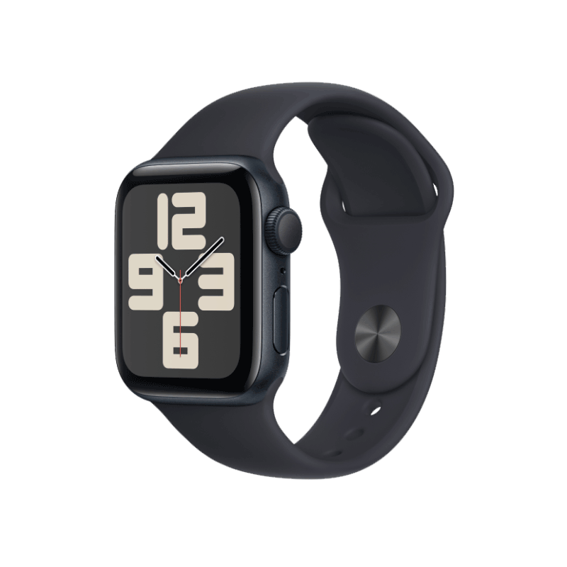 Apple Watch SE 2023 GPS 40mm viền nhôm dây silicone màu đen midnight