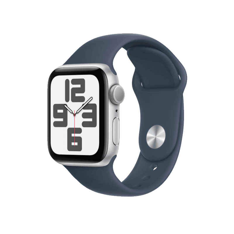 Apple Watch SE 2023 GPS 40mm viền nhôm dây silicone màu Storm Blue