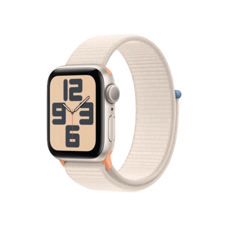 Apple Watch SE 2023 GPS 44mm viền nhôm dây vải màu trắng starlight