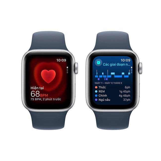Apple Watch SE 2023 GPS + Cellular 40mm viền nhôm dây Silicone màu Storm Blue