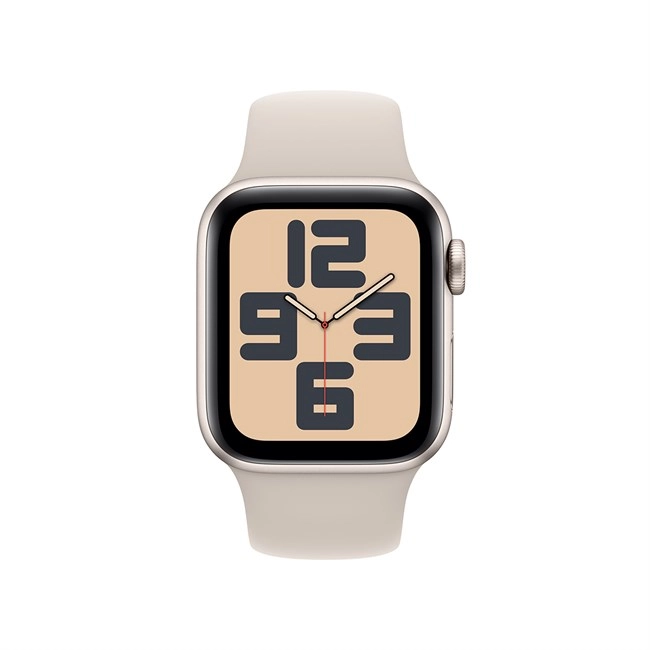 Apple Watch SE 2023 GPS + Cellular 44mm viền nhôm dây Silicone màu trắng starlight