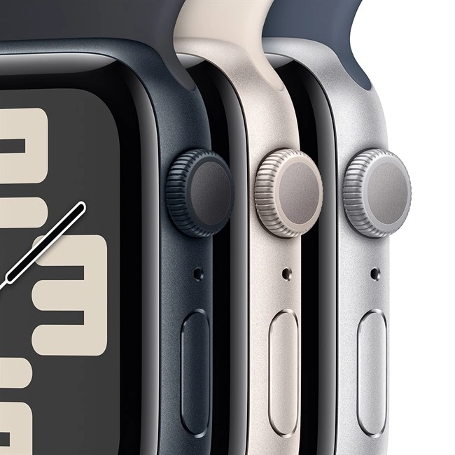 Apple Watch SE 2023 GPS + Cellular 44mm viền nhôm dây Silicone màu xanh storm blue