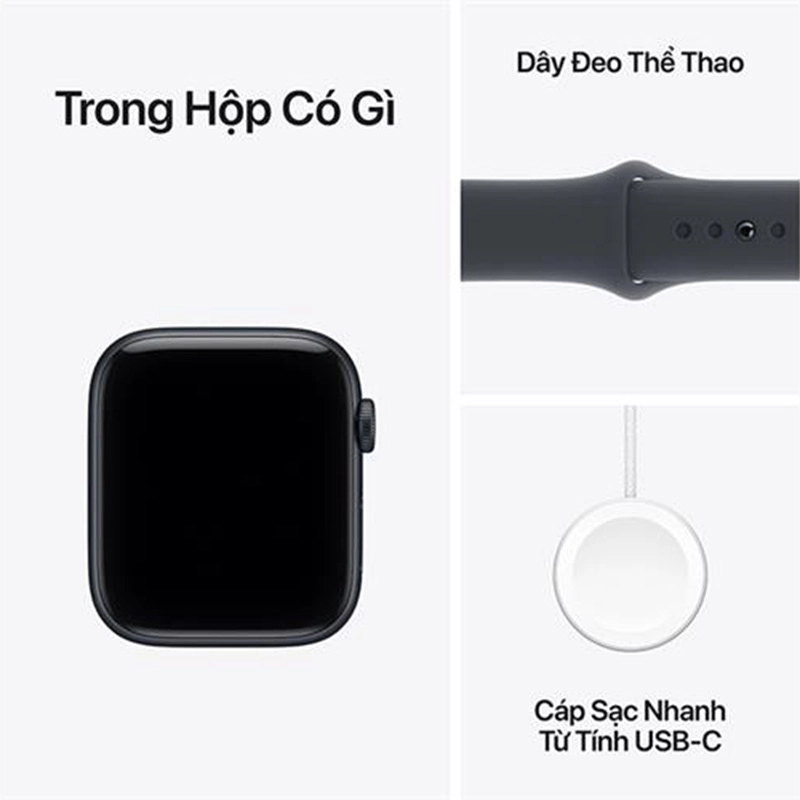 Apple Watch SE 3 40mm viền nhôm dây thể thao xanh đen MEHC4SA/A M/L