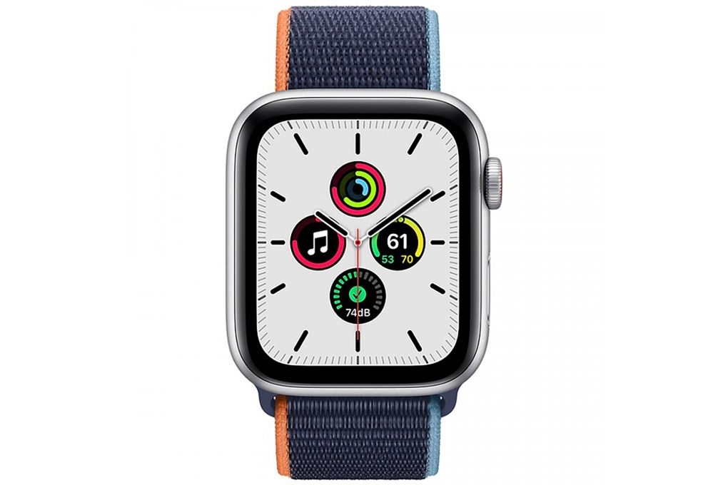 Apple Watch SE 40mm (4G) viền nhôm bạc - Dây vải xanh Chính hãng (MYEG2VN/A)