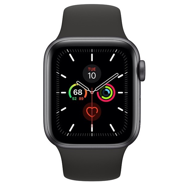 Apple Watch SE 40mm (4G) viền nhôm xám - Dây cao su Đen Chính hãng (MYEK2VN/A)