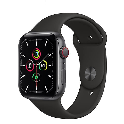 Apple Watch SE 40mm (4G) viền nhôm xám - Dây cao su Than Chính hãng (MYEL2VN/A)