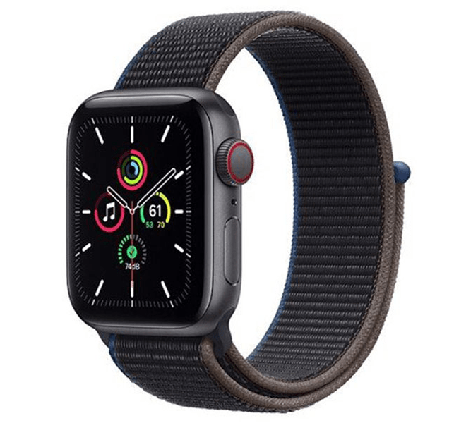 Apple Watch SE 40mm (4G) viền nhôm xám - Dây vải đen Chính hãng (MYEL2VN/A)
