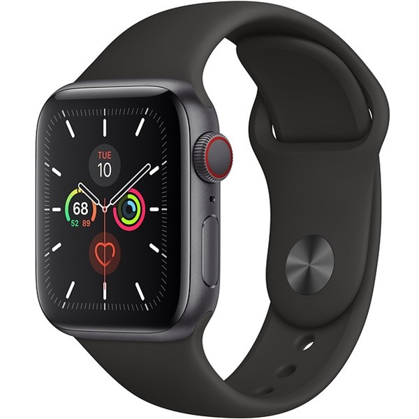 Apple Watch SE 44mm (4G) viền nhôm xám - Dây cao su Đen Chính hãng (MYF02VN/A)