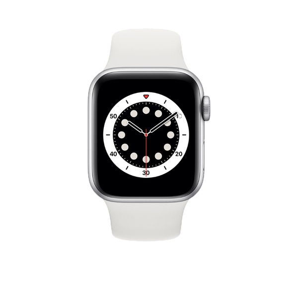 Apple Watch SE 44mm (GPS) viền nhôm bạc - Dây cao su Trắng Chính hãng (MYDQ2VN/A)
