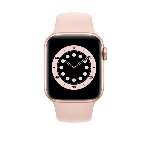 Apple Watch SE 44mm (GPS) viền nhôm vàng - Dây cao su Hồng Chính hãng (MYDR2VN/A)