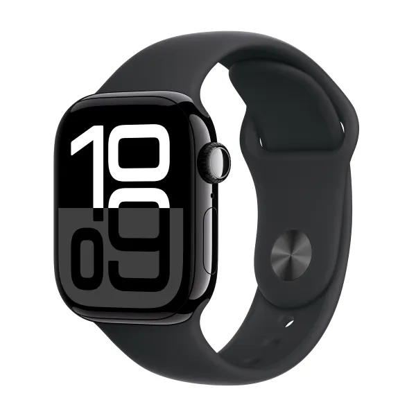 Apple Watch Series 10 42mm 4G Viền Nhôm Dây Cao Su Size M/L Đen MWX73SA/A