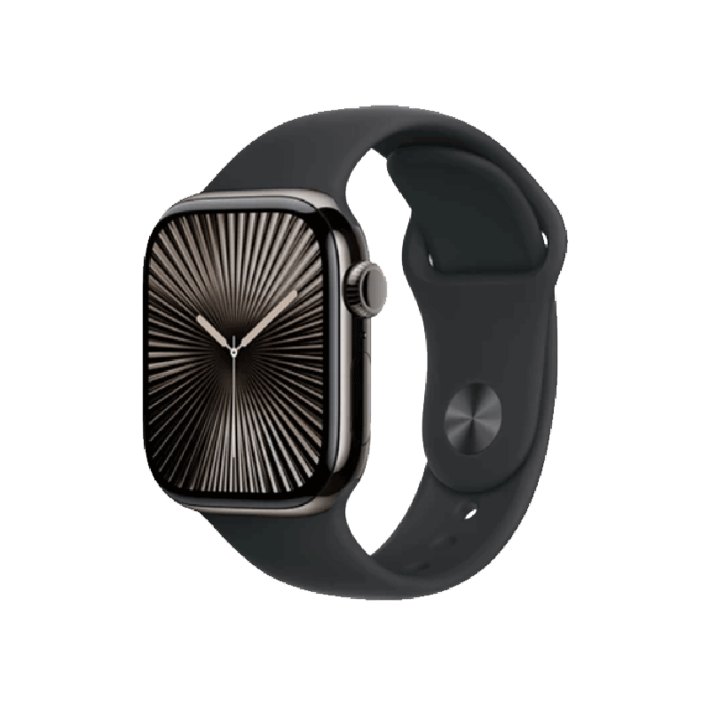 Apple Watch Series 10 42mm 4G Viền Titan Dây Cao Su Size M/L Đen MWXH3SA/A