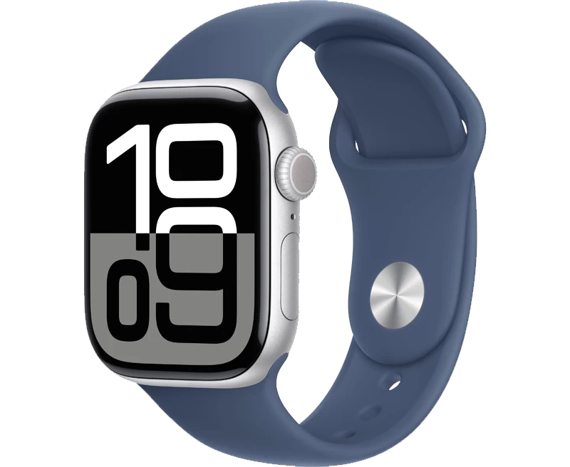 Apple Watch Series 10 42mm (GPS) Viền Nhôm Dây Cao Su Size M/L Bạc MWWC3SA/A