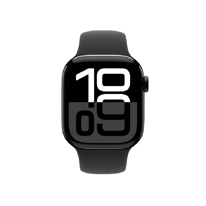 Apple Watch Series 10 42mm (GPS) Viền Nhôm Dây Cao Su Size M/L Đen MWWF3SA/A