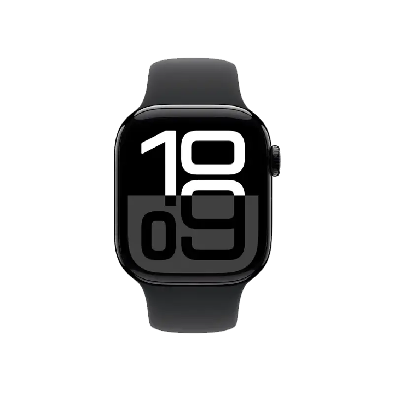 Apple Watch Series 10 42mm (GPS) Viền Nhôm Dây Cao Su Size S/M Đen MWWE3SA/A