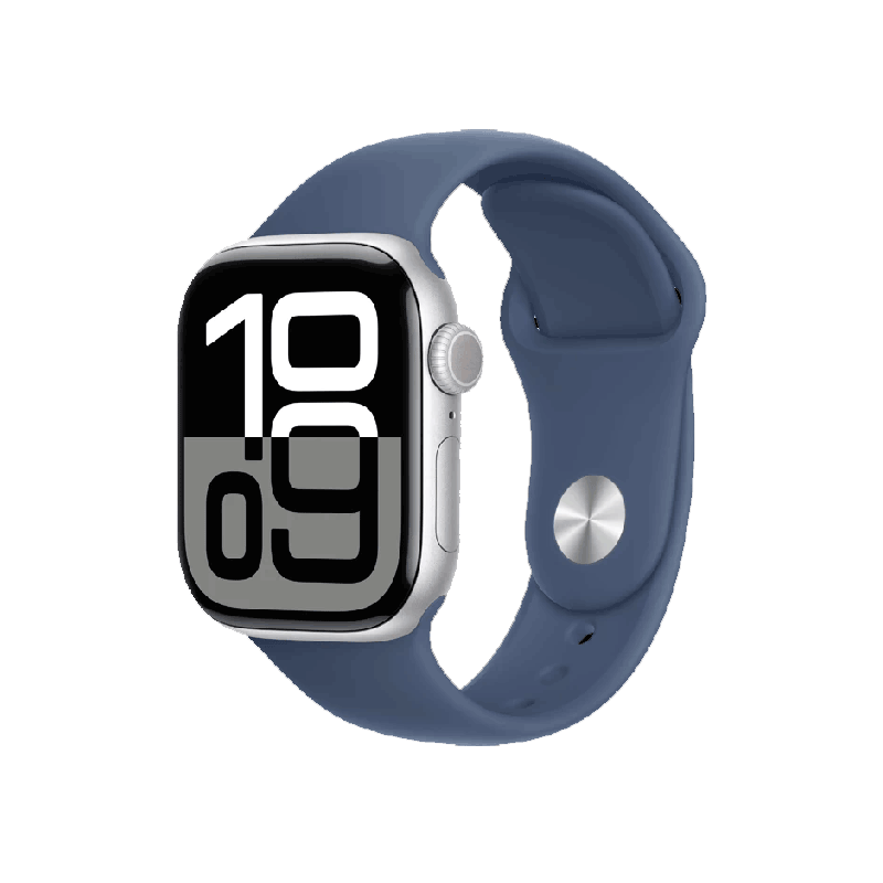 Apple Watch Series 10 46mm (GPS) Viền Nhôm Dây Cao Su Size M/L Bạc MWWM3SA/A