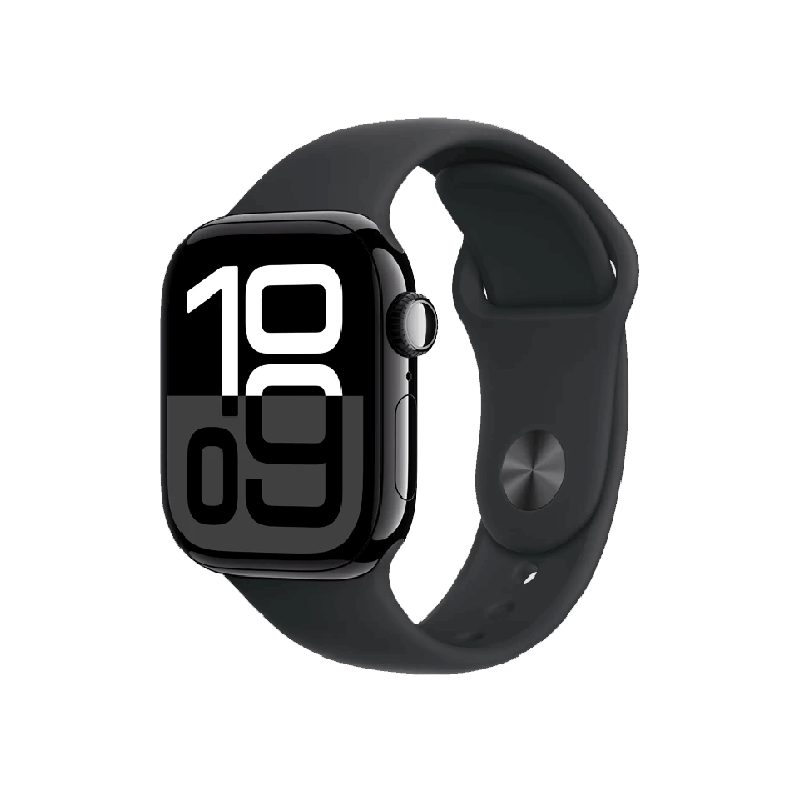 Apple Watch Series 10 46mm (GPS) Viền Nhôm Dây Cao Su Size M/L Đen MWWQ3SA/A