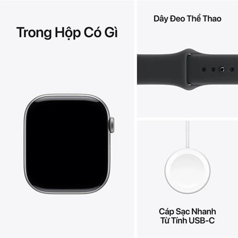 Apple Watch Series 11 42mm viền nhôm dây thể thao xám MEQX4SA/A M/L