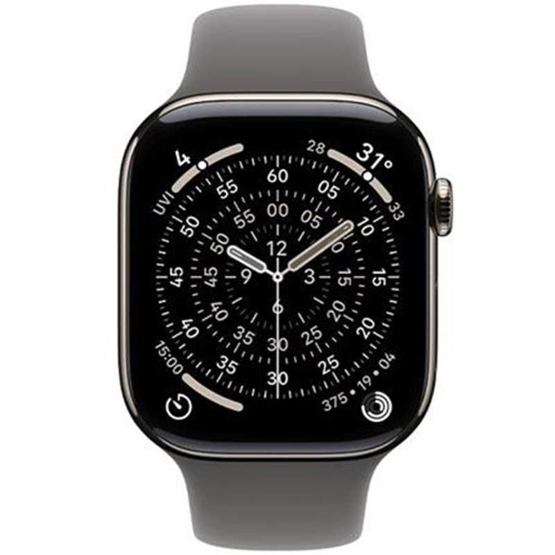 Apple Watch Series 11 GPS + Cellular 42m viền Titanium dây thể thao màu Titan tự nhiên MF8M4SA/A S/M