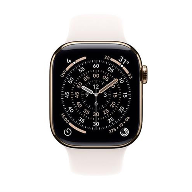 Apple Watch Series 11 GPS + Cellular 42m viền Titanium dây thể thao màu Titan vàng MF8W4SA/A S/M