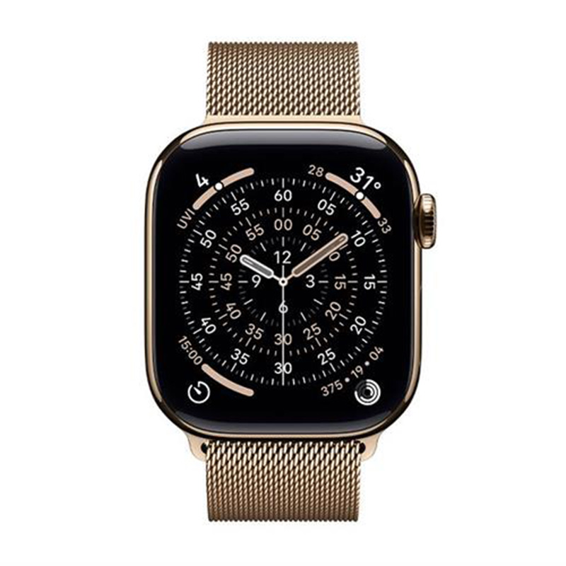 Apple Watch Series 11 GPS + Cellular 42mm viền Titanium dây Milan màu Titan vàng MF8Y4SA/ALoop