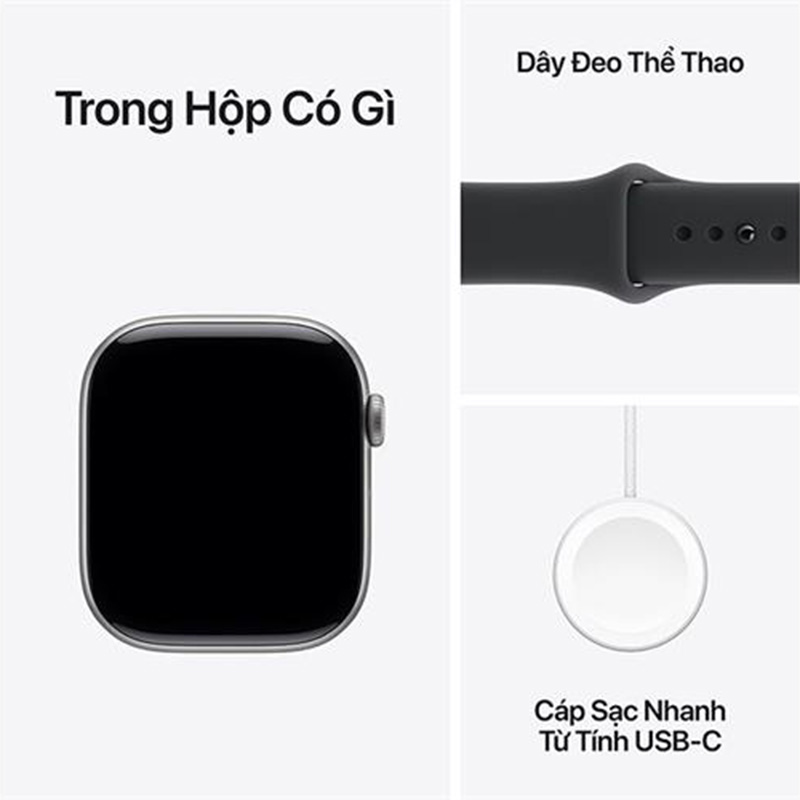 Apple Watch Series 11 GPS + Cellular 46mm viền nhôm dây thể thao xám MFCA4SA/A M/L