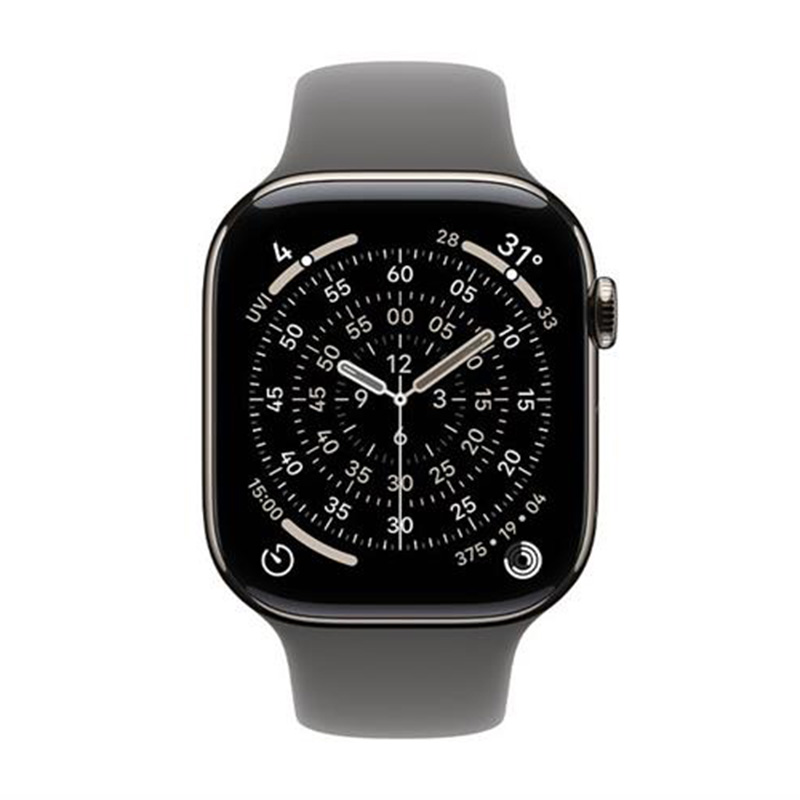 Apple Watch Series 11 GPS + Cellular 46mm viền Titanium dây thể thao màu Titan tự nhiên MFCW4SA/A S/M