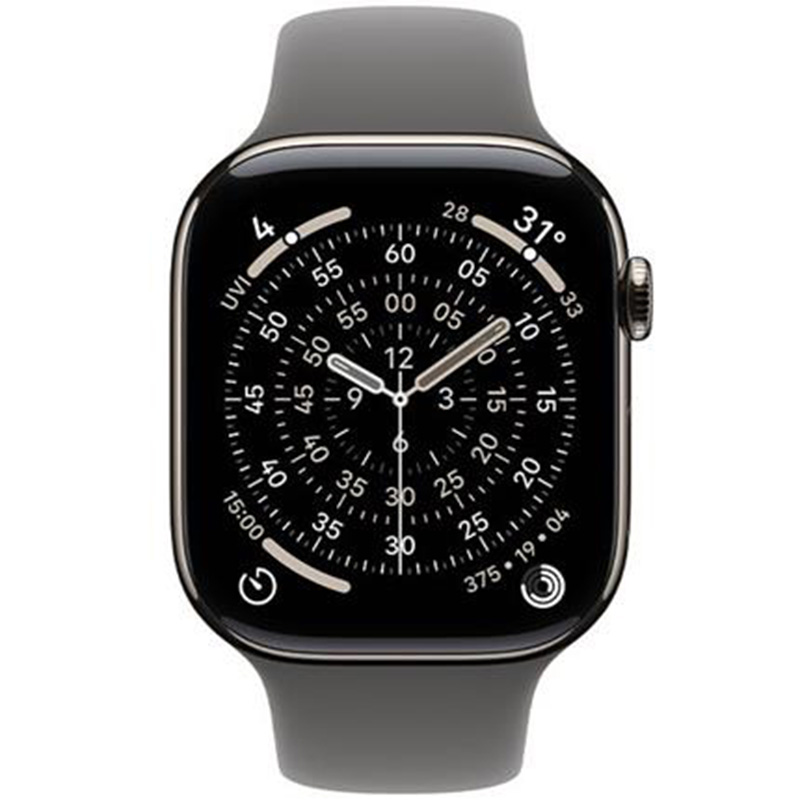 Apple Watch Series 11 GPS + Cellular 46mm viền Titanium dây thể thao màu Titan tự nhiên MFCW4SA/A S/M