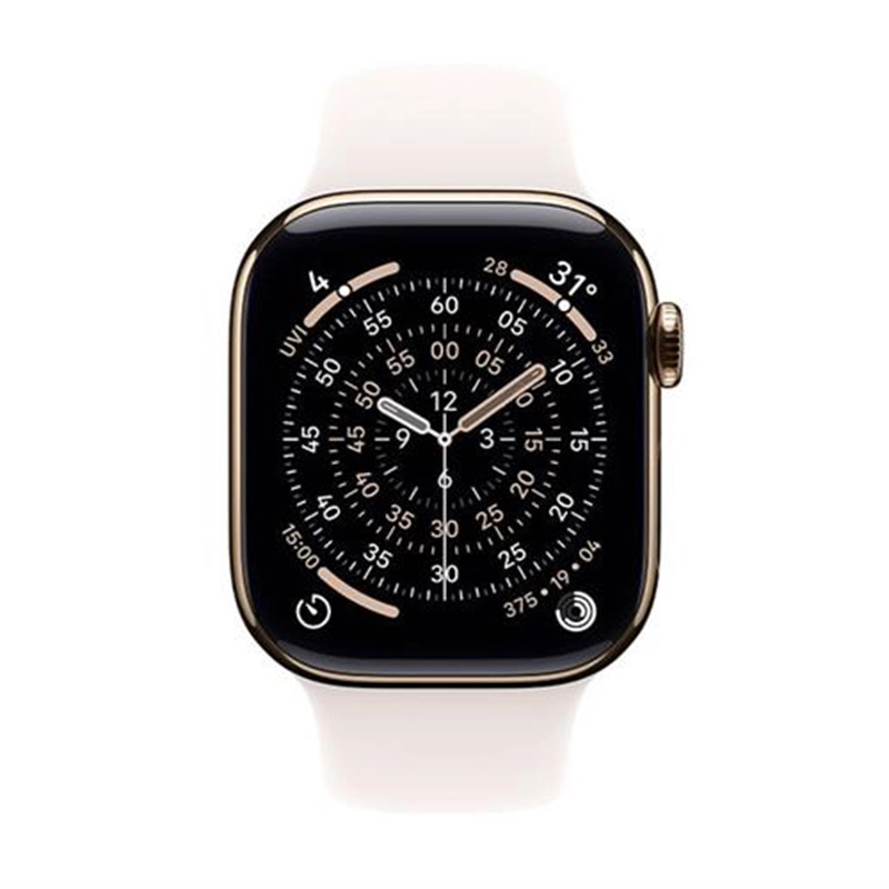 Apple Watch Series 11 GPS + Cellular 46mm viền Titanium dây thể thao màu Titan vàng MFD64SA/A M/L