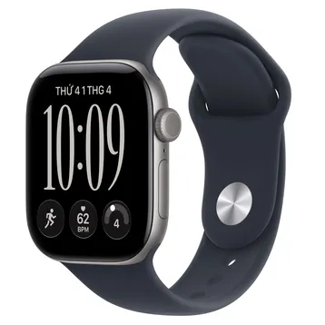 Apple Watch Series 12 42mm (5G) Viền Nhôm Dây Cao Su Size M/L Viền xám/ Dây xanh MJFY4SA/A